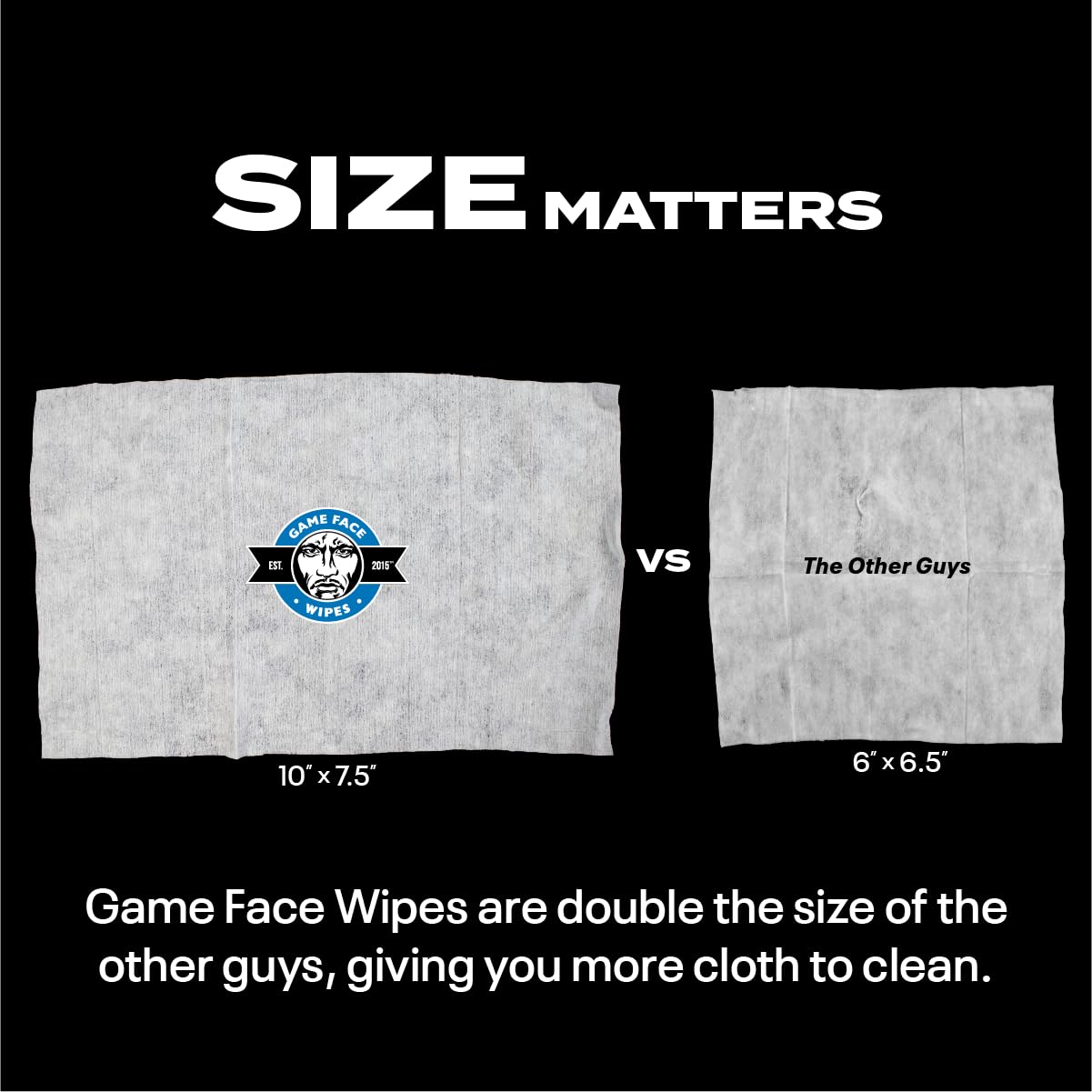 Game Face Warrior Wipes compostables, option écologique pour un mode de vie responsable.