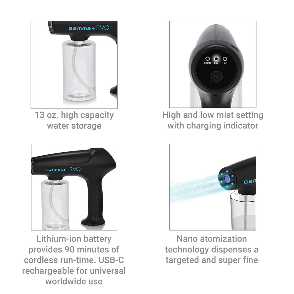 GAMMA+ Evo Nano Mister design portable et léger pour la mobilité.