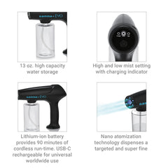 GAMMA+ Evo Nano Mister design portable et léger pour la mobilité.