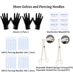 Gants latex noirs: hygiène et sécurité pendant les séances de piercing.
