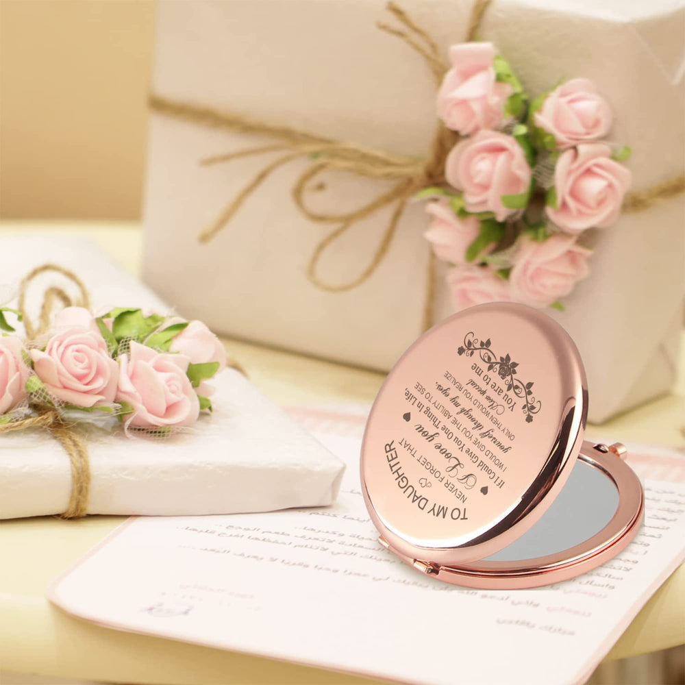 GAOLZIUY miroir rose doré, cadeau chic pour occasions spéciales.