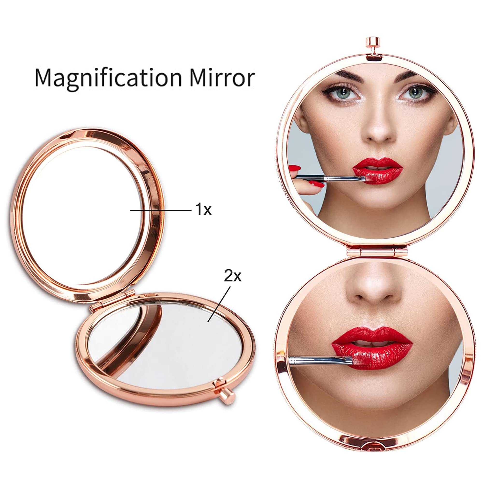 GAOLZIUY utilisation quotidienne: miroir compact facile à emporter.