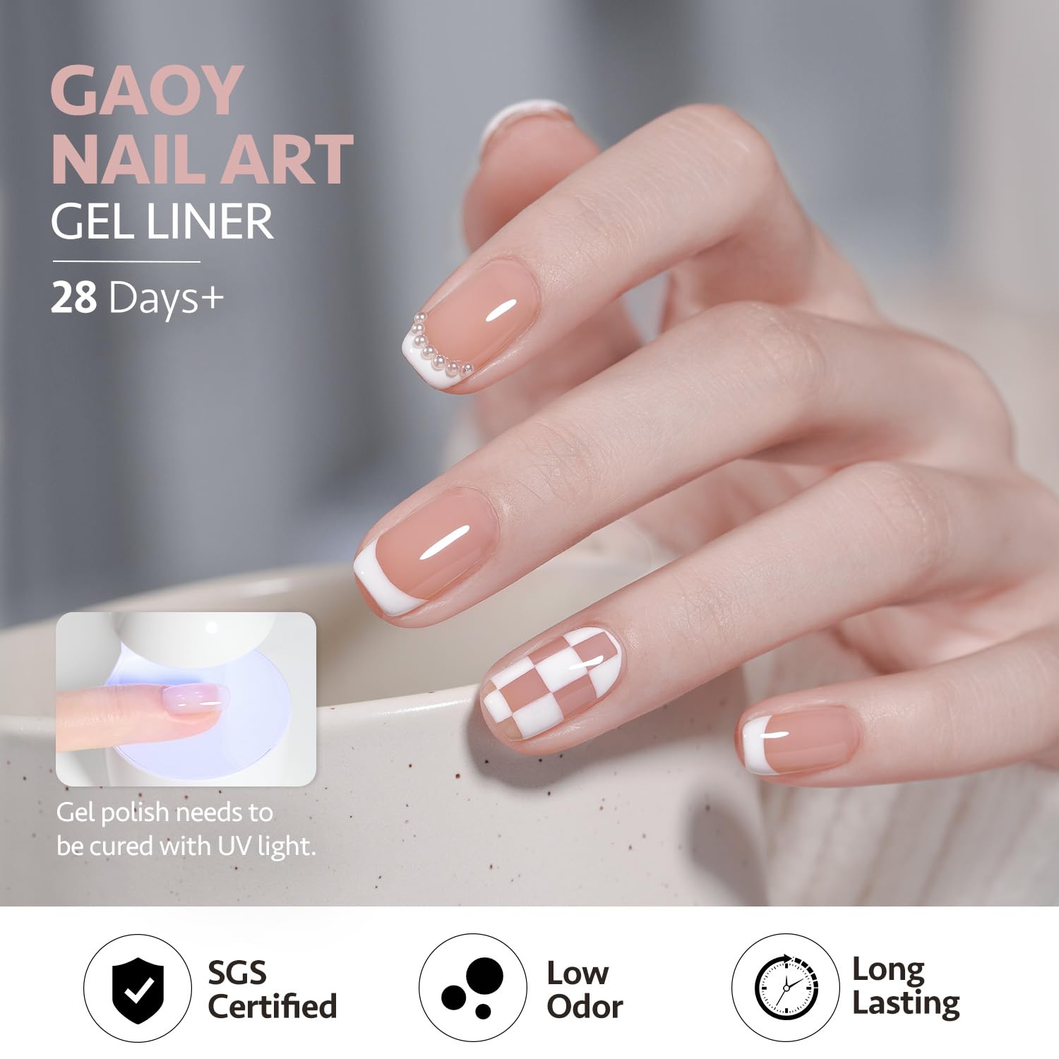 GAOY application précise grâce à la brosse fine pour motifs délicats