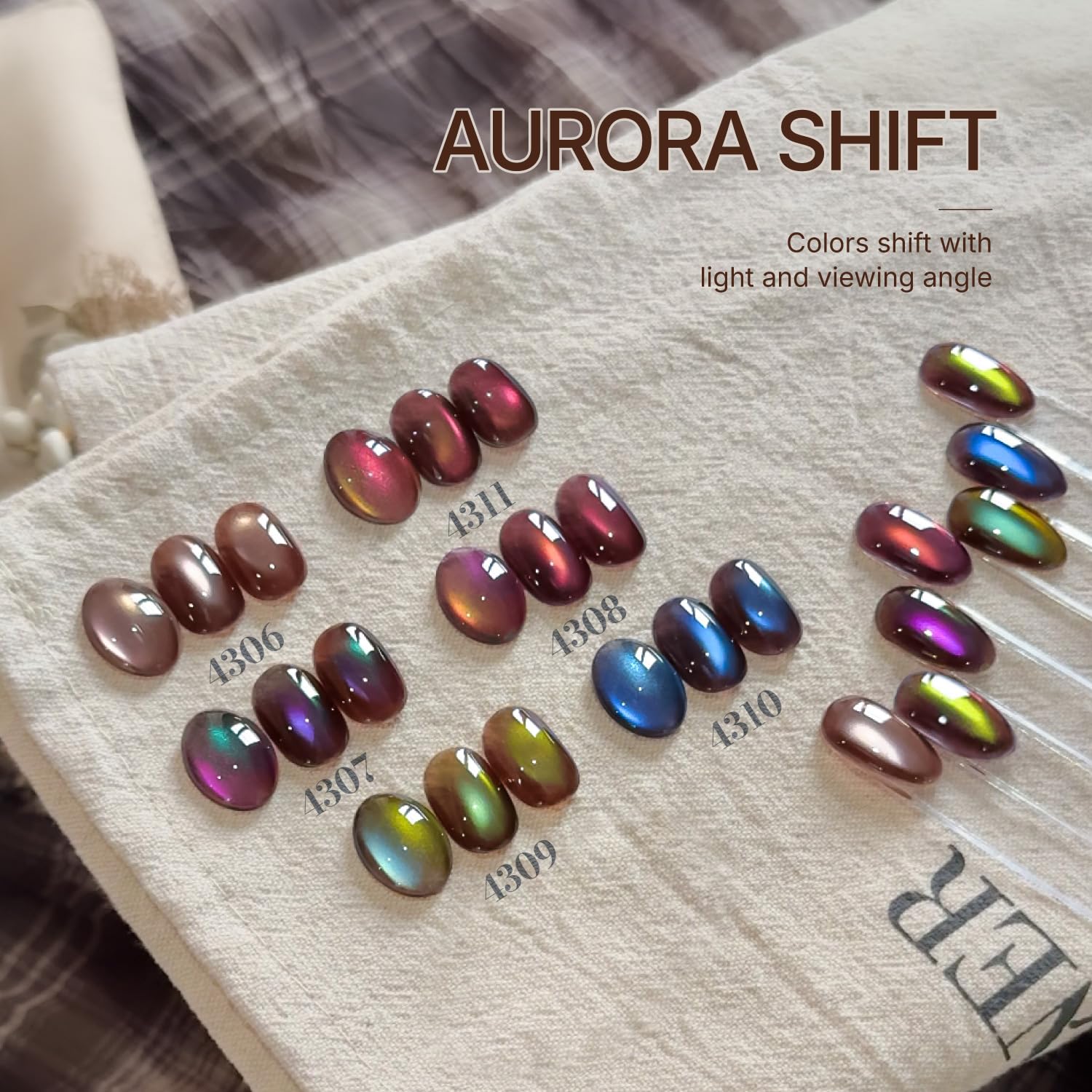 GAOY Aurora Shift vernis gel rouge avec effet chat œil pour soirée