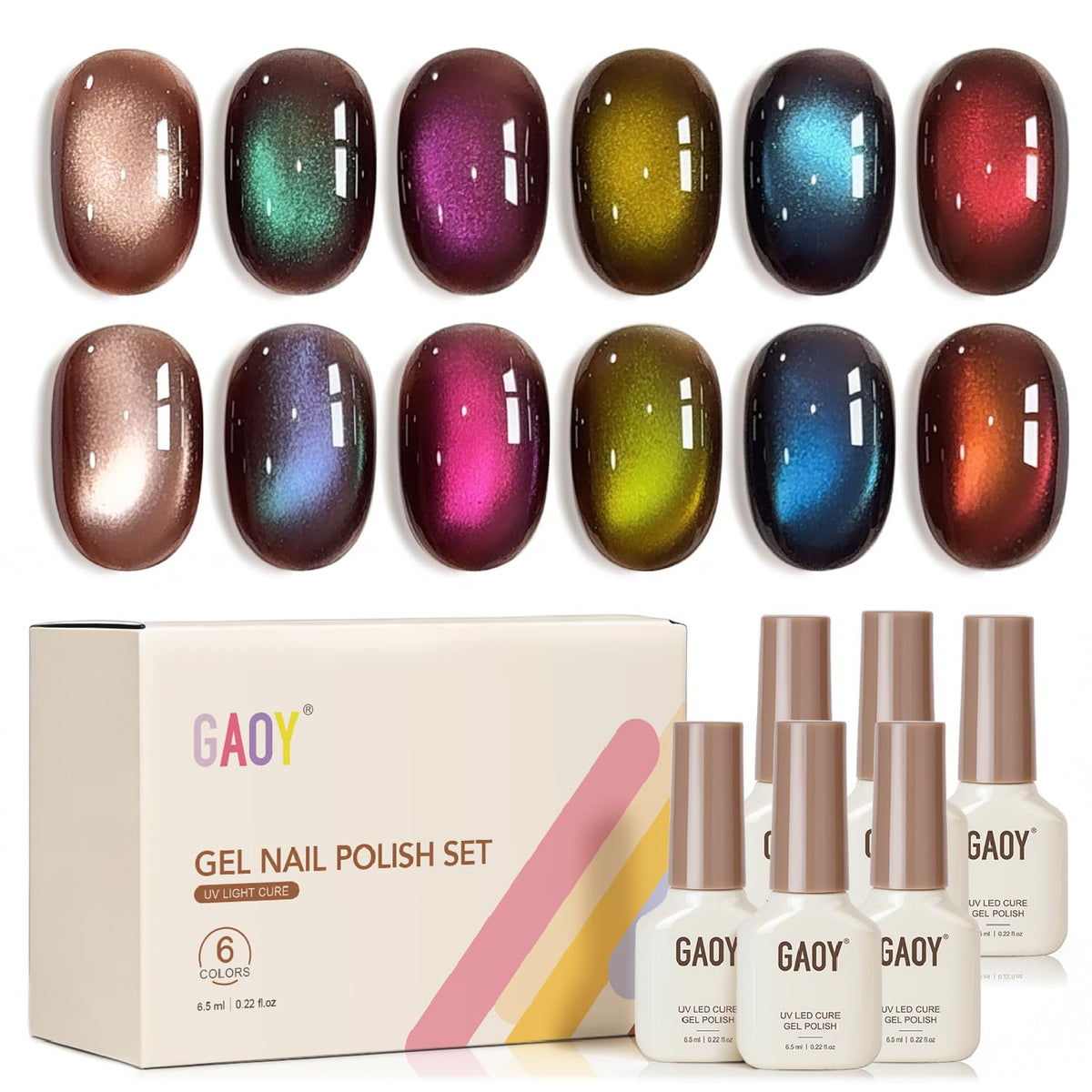 GAOY Aurora Shift vernis gel vert avec effet changeant selon la lumière