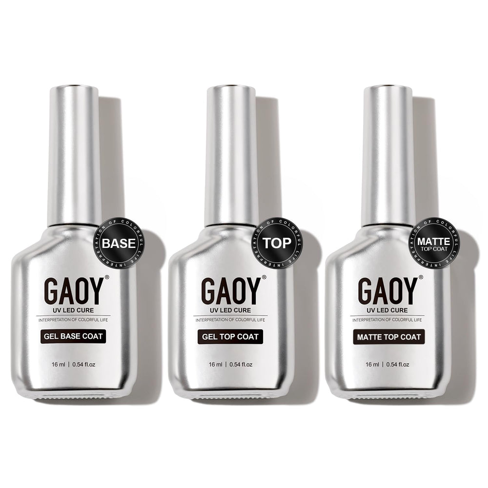 GAOY Base Coat bouteille 16ml, base prête pour une tenue longue durée.