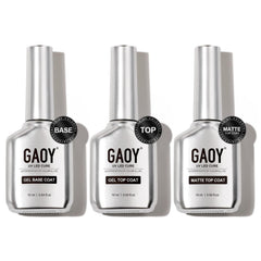GAOY Base Coat bouteille 16ml, base prête pour une tenue longue durée.