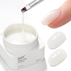 GAOY base coloree bouteille et pinceau pour application précise et rapide.