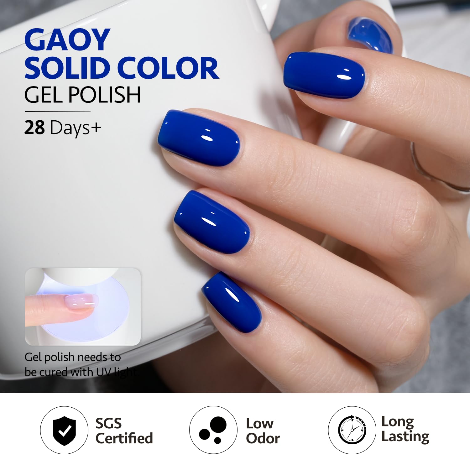GAOY Gel longue tenue avec base et top coat pour vernis gel.