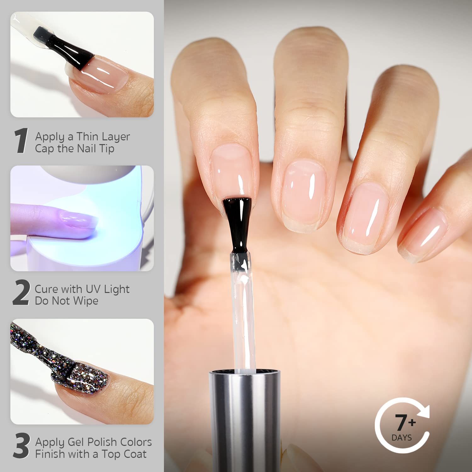 GAOY base gel pelable préparation des ongles sans limage