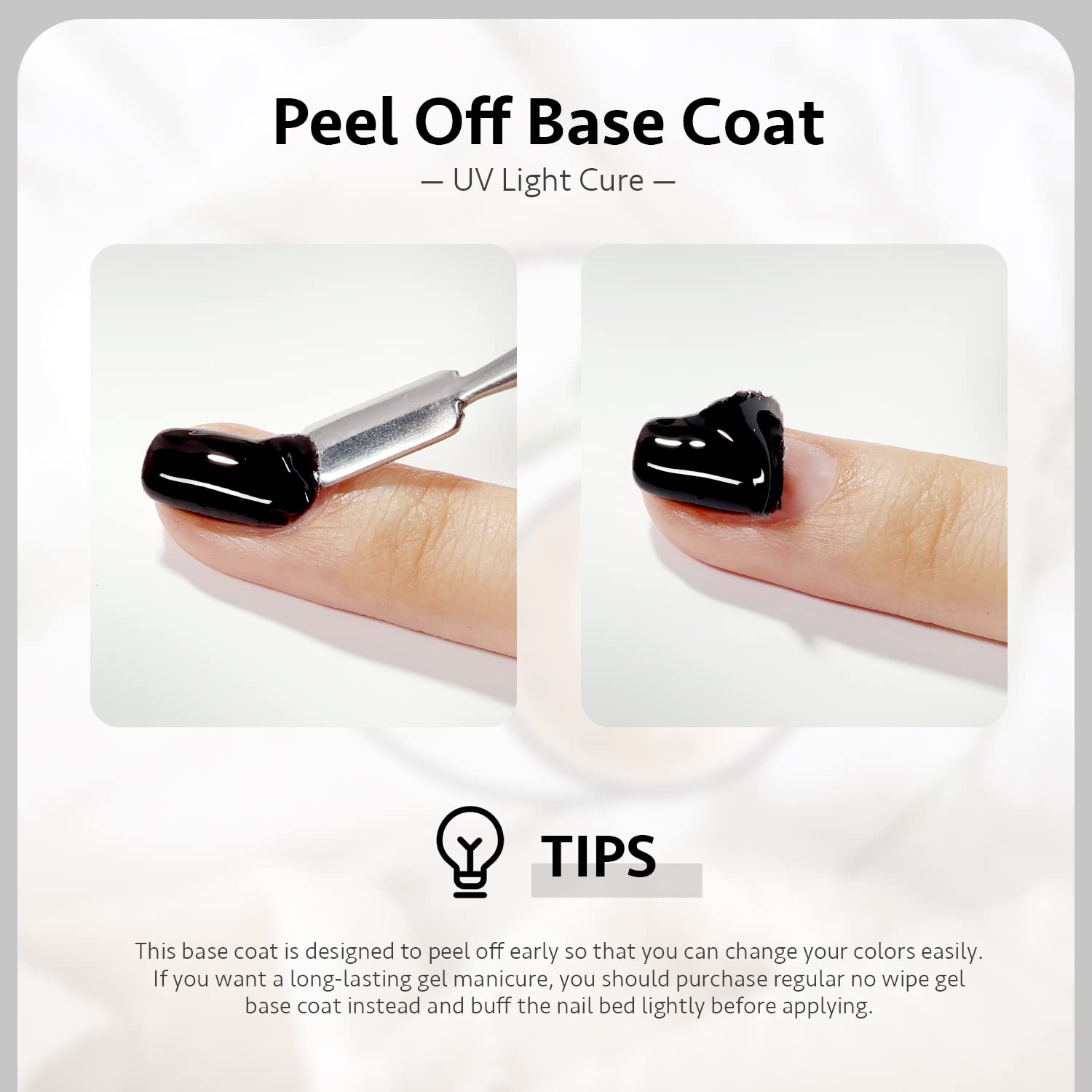 GAOY base gel pelable durcissement UV en 60 secondes