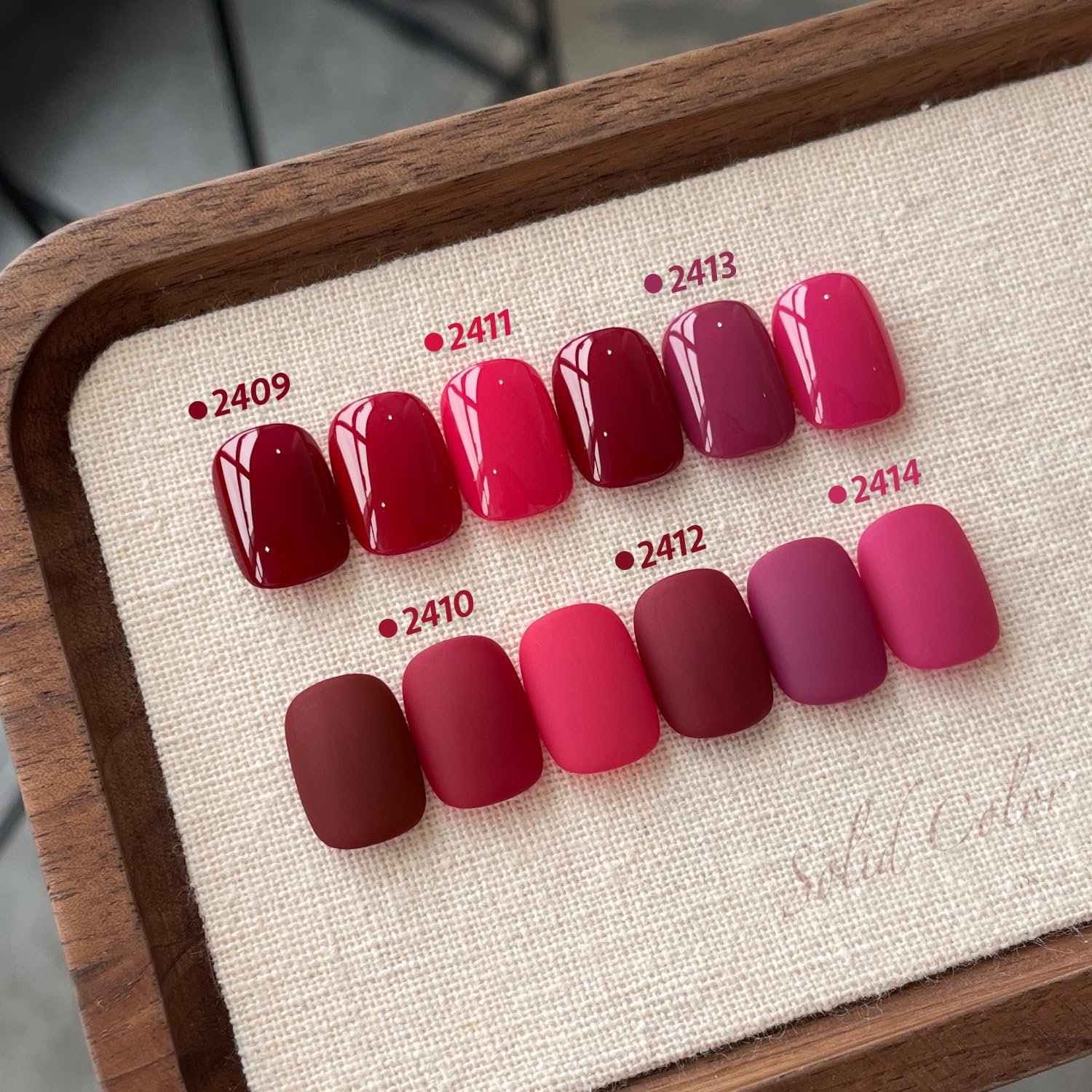 GAOY Berry Collection hot pink to magenta shades for bold at-home manicures.