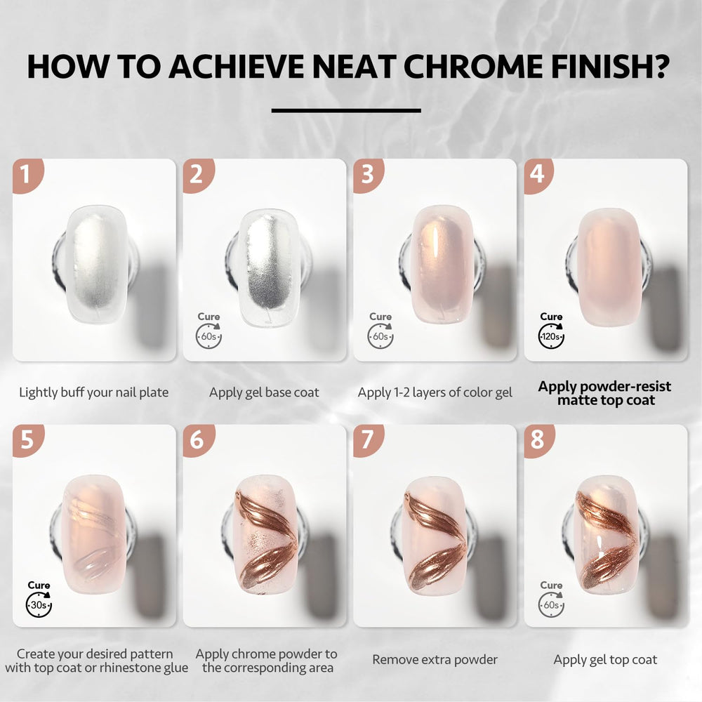 GAOY bouteilles 16ml design chrome argenté; look moderne et pro.