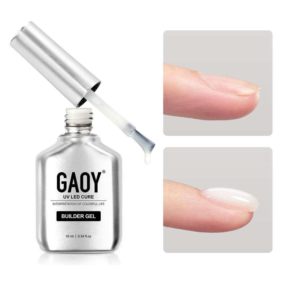 GAOY Builder Gel bouteille 16 ml pour une manucure durable à domicile.