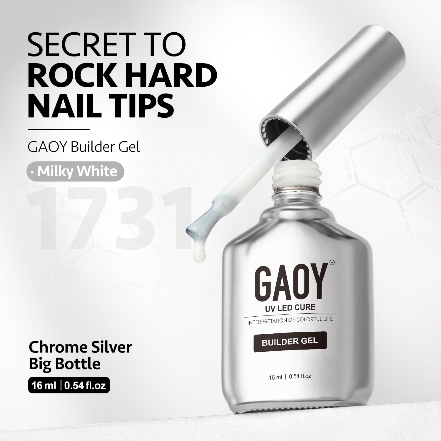 GAOY Builder Gel kit complet-ongles facilite la pose à domicile.
