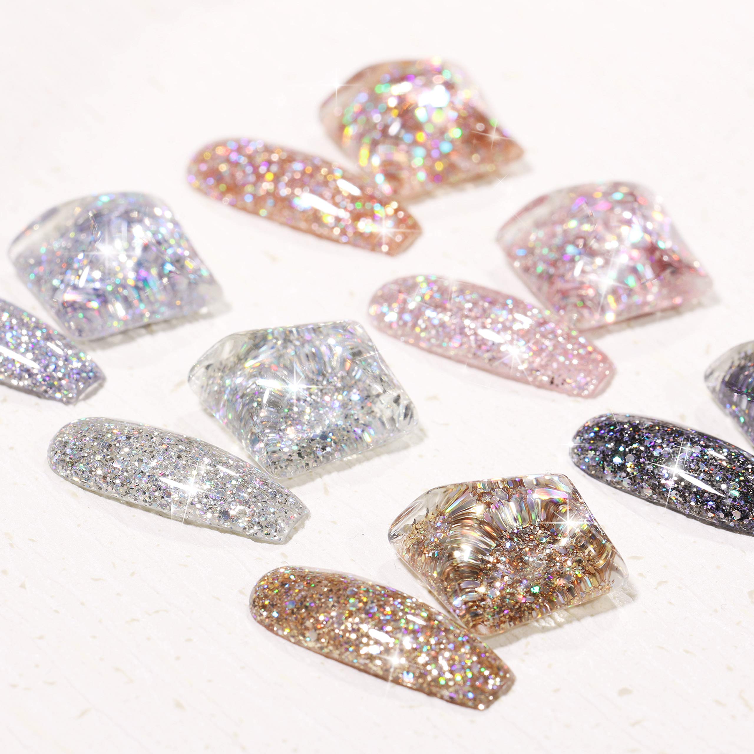GAOY Chrome Platinum Glitter paillettes lumineuses, effet miroir parfait pour soirées.
