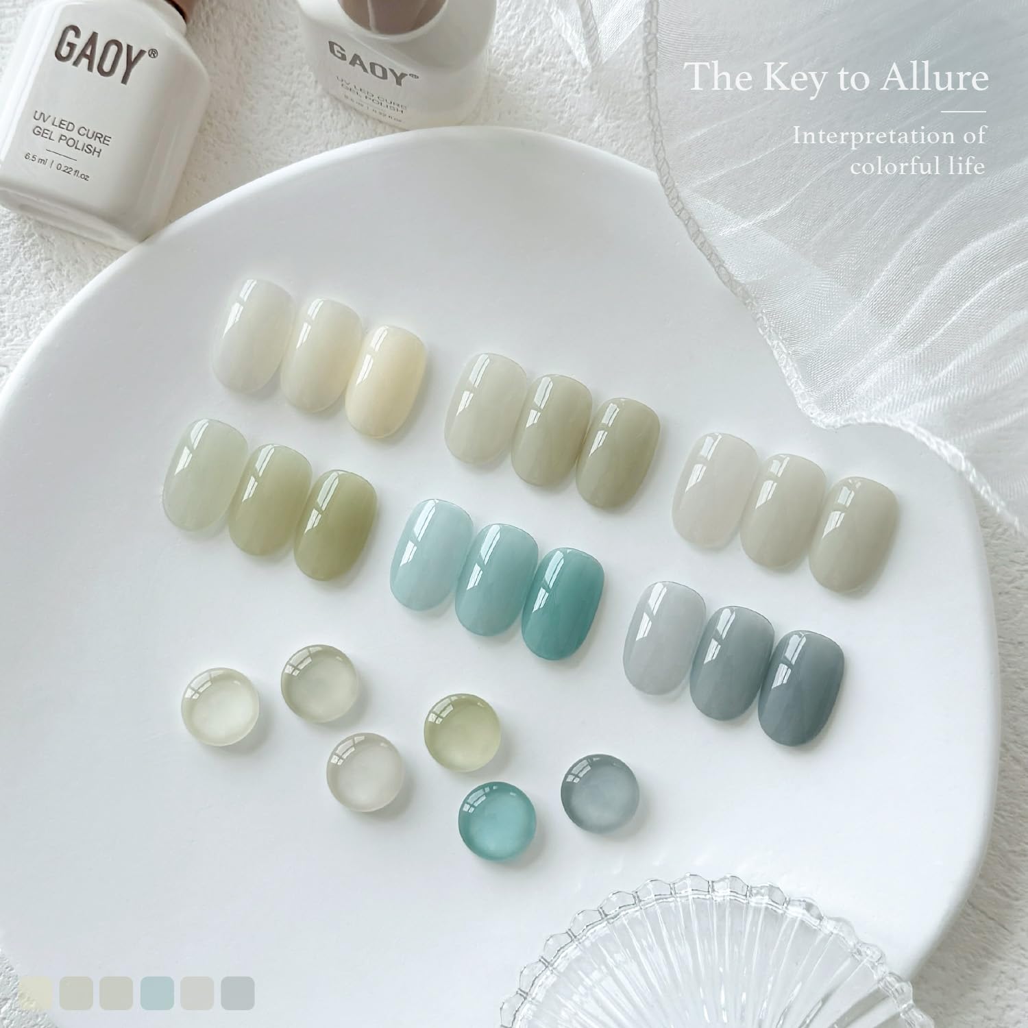 GAOY Coastal Breeze soft lavender lullaby for delicate pastel nails.