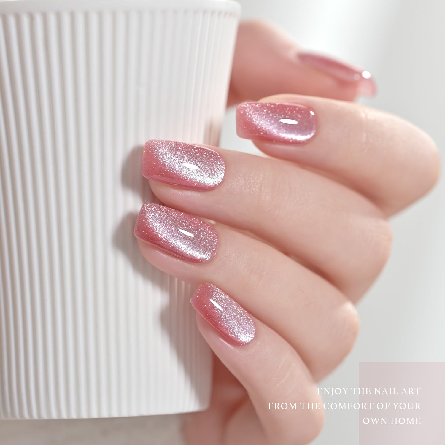 GAOY ensemble vernis gel rose océan, prêt pour une manucure salon à domicile.