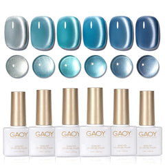 GAOY ensemble œil-chat bleu : aimant et vernis pour motifs œil-chat avant la cure.