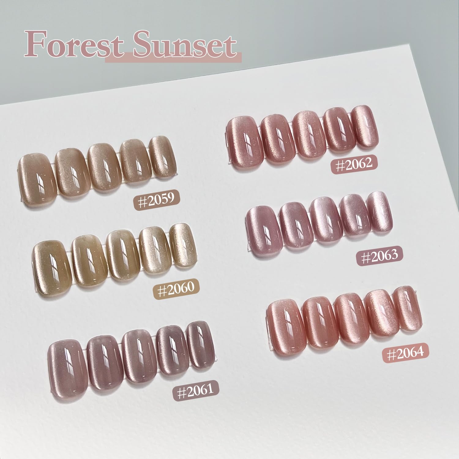 GAOY ensemble six coloris vernis gel oeil-chat pour nail art maison.