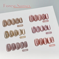 GAOY ensemble six coloris vernis gel oeil-chat pour nail art maison.