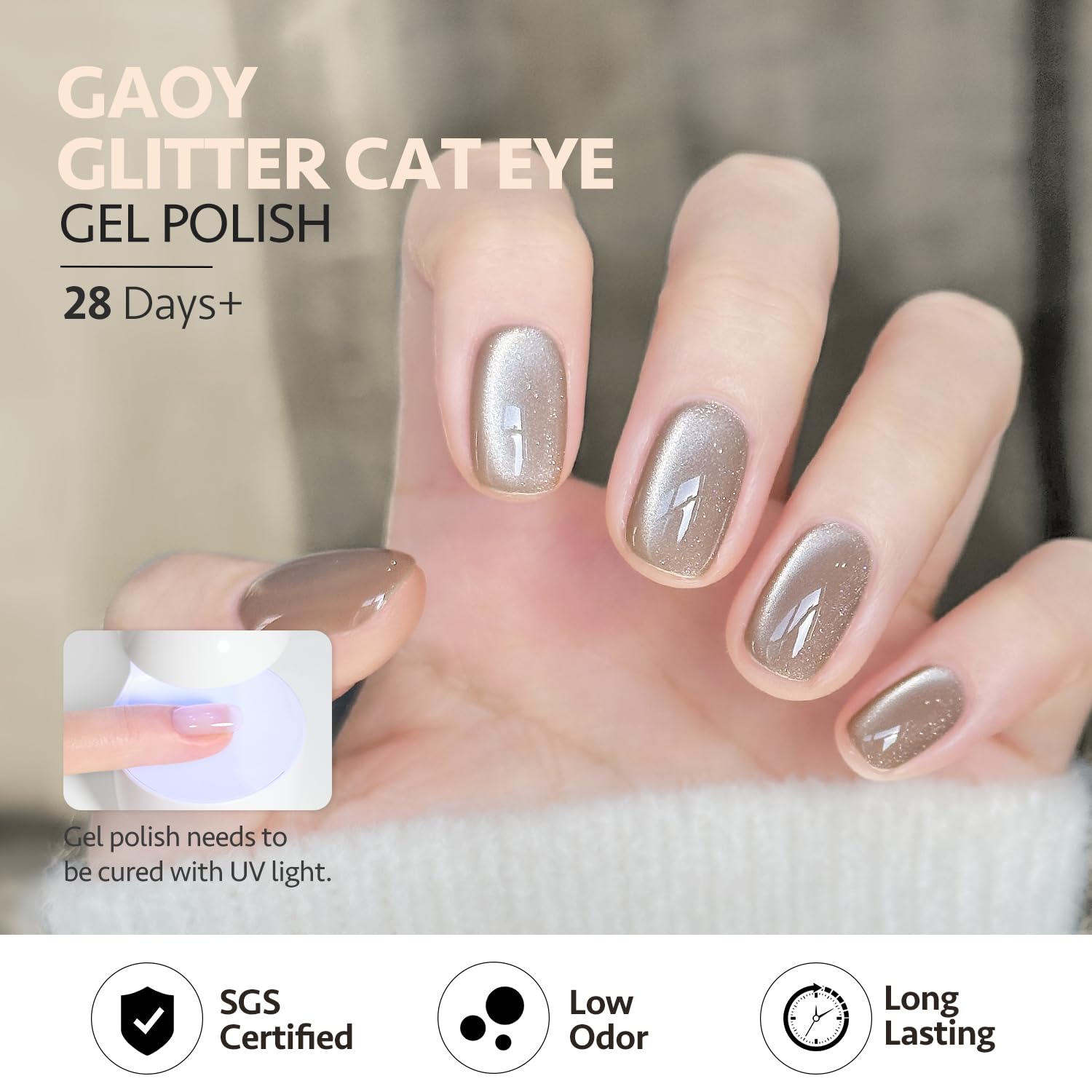 GAOY Ensemble 16 ml avec aimant pour art d’ongles à domicile.