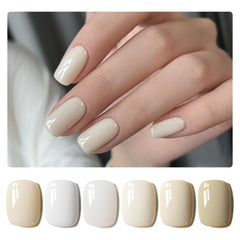 GAOY ensemble vernis gel blanc six couleurs parfait pour le nail art a domicile