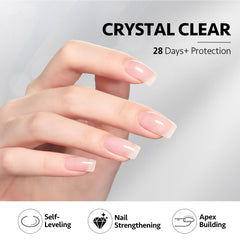 GAOY extension ongles gel dur 16 ml clair, application nette.