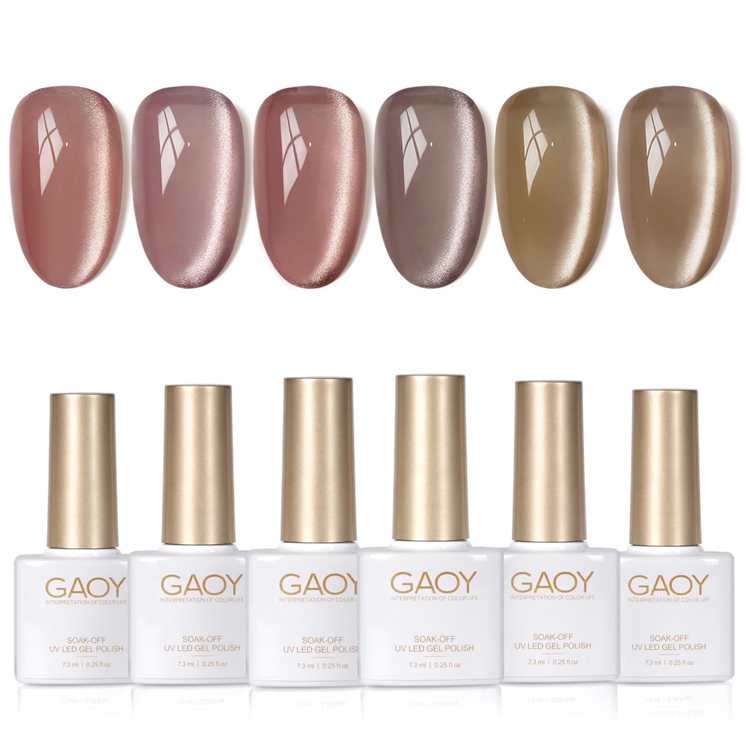 GAOY foret crepuscule vernis gel oeil-chat avec aimant pour effet holographique durable.