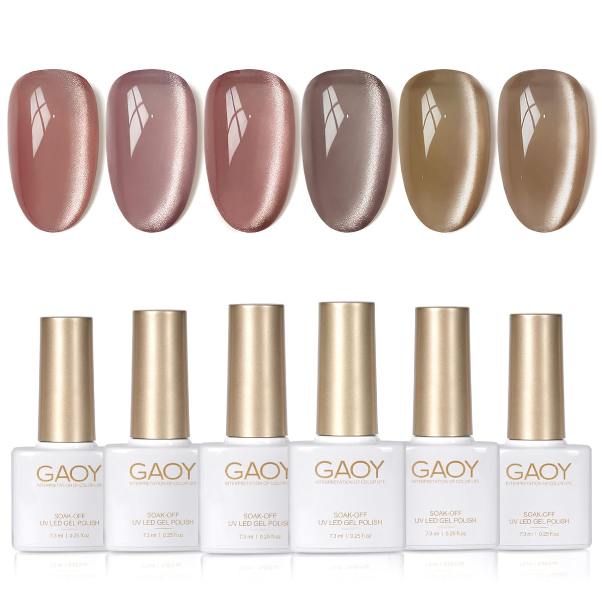 GAOY foret crepuscule vernis gel oeil-chat avec aimant pour effet holographique durable.
