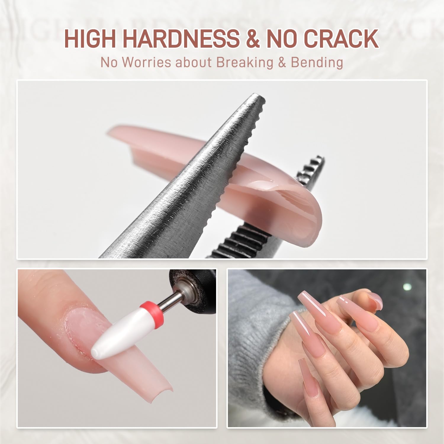 GAOY trois formes dual poly gel pour extensions personnalisées
