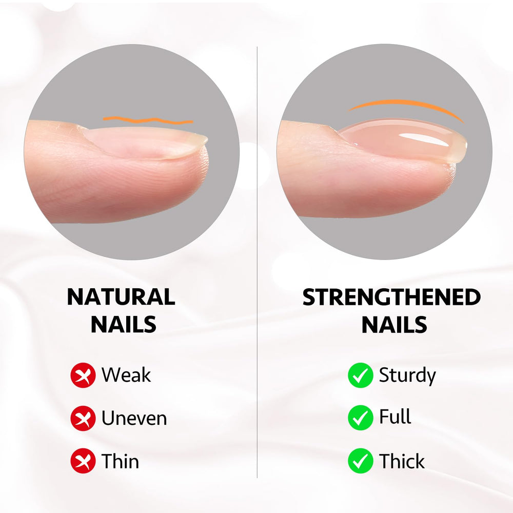 GAOY Gel de Construction rose sur ongle, fini lisse et naturel.