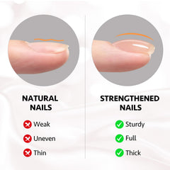 GAOY Gel de Construction rose sur ongle, fini lisse et naturel.