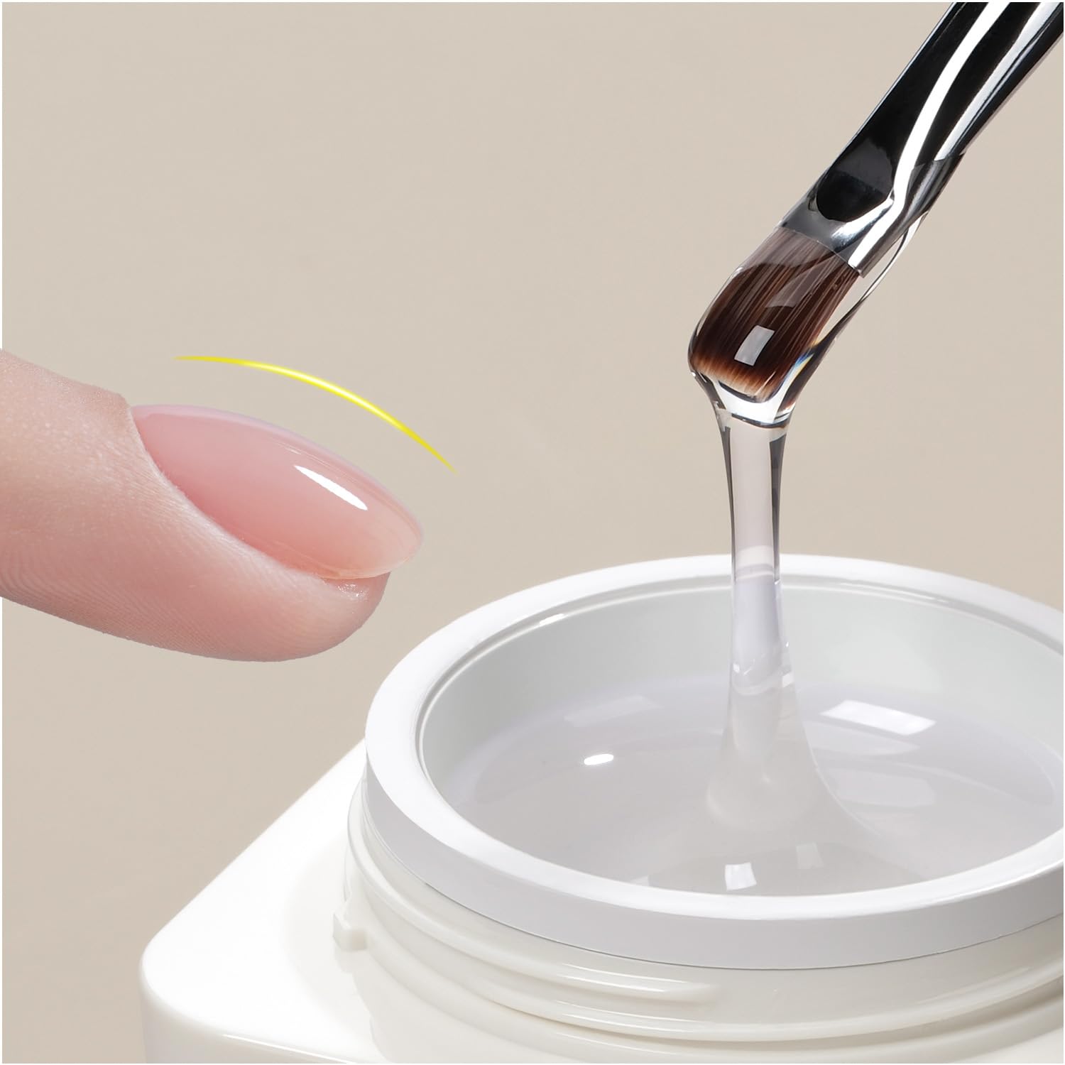 GAOY Gel Builder transparent à faible chaleur, 30 ml, pour ongles plus forts