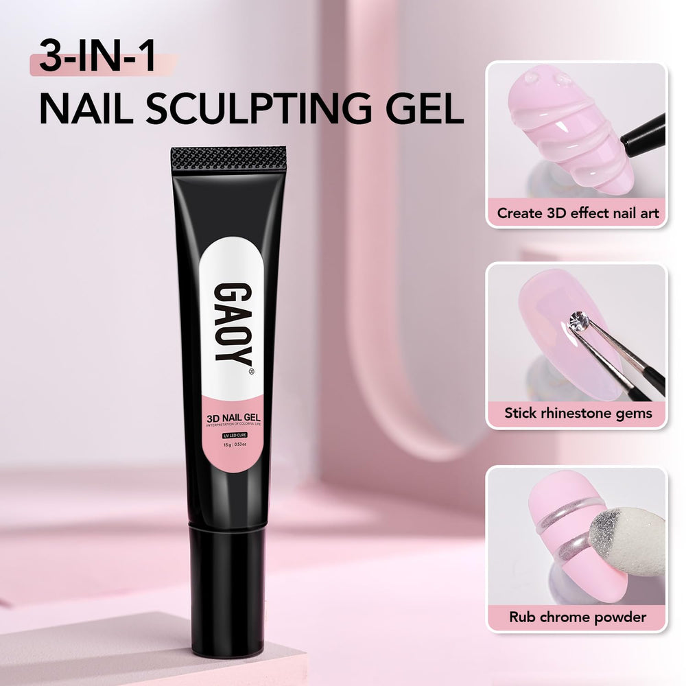 GAOY gel nécessite cure UV-LED 60 secondes pour durcissement rapide.
