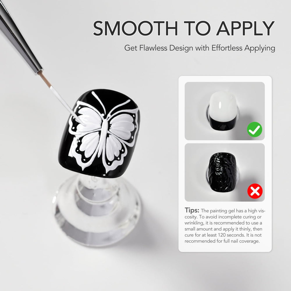 GAOY Gel noir et blanc – transferts et empreintes faciles pour designs originaux