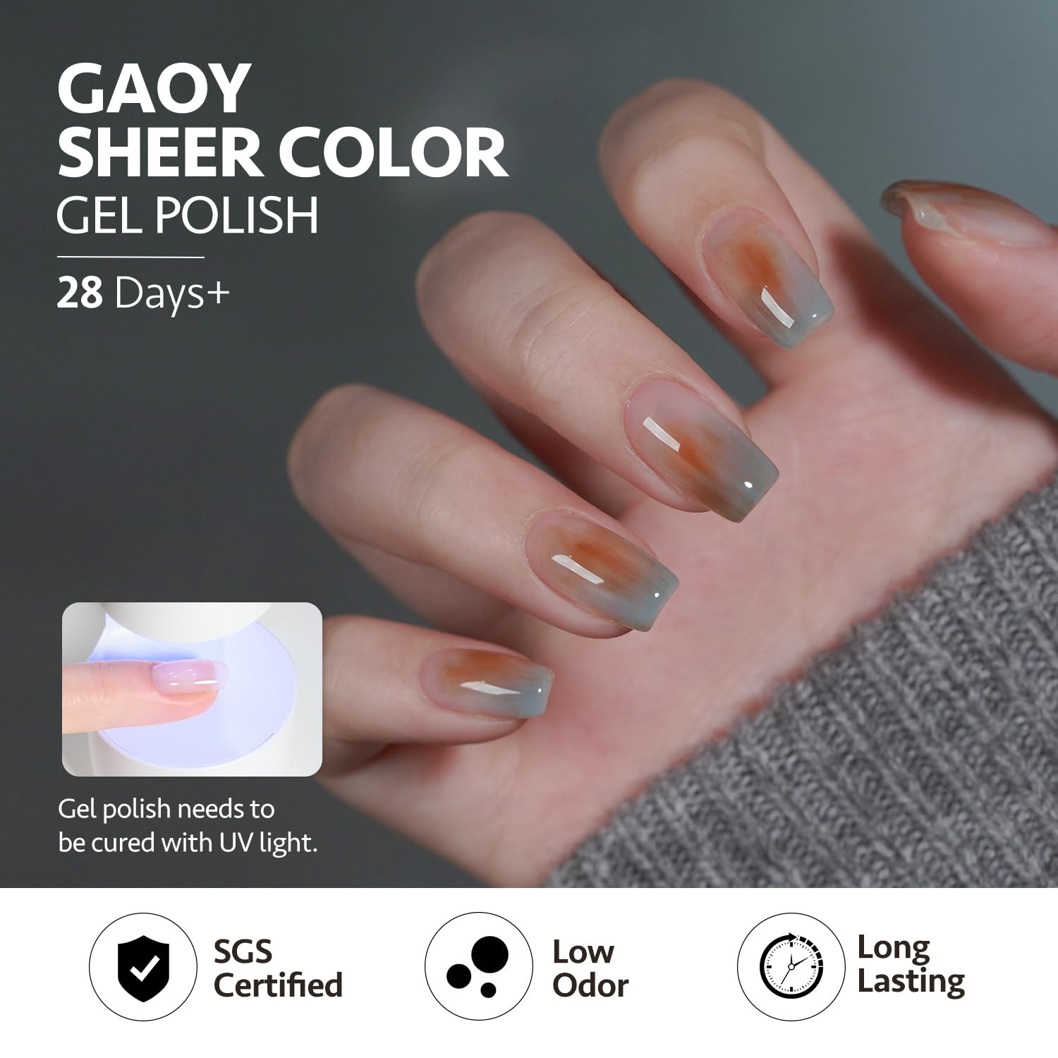 GAOY Jelly tenue possible jusqu'à quatre semaines avec une application adaptée.