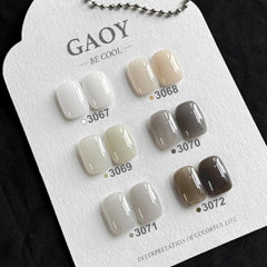 GAOY Jelly: ensemble six couleurs gel pour nuances transparentes à opaques.