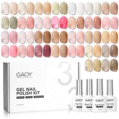 GAOY Jelly Gel Kit: palette de 30 coloris gel pour une manucure personnalisée à domicile.
