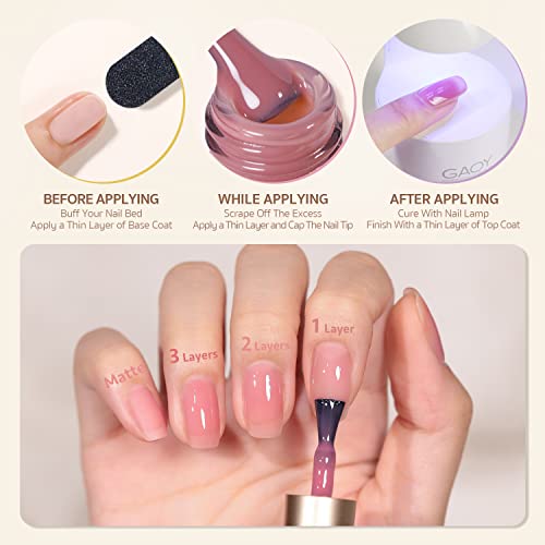 GAOY Jelly Gel label provides clear usage guidance.