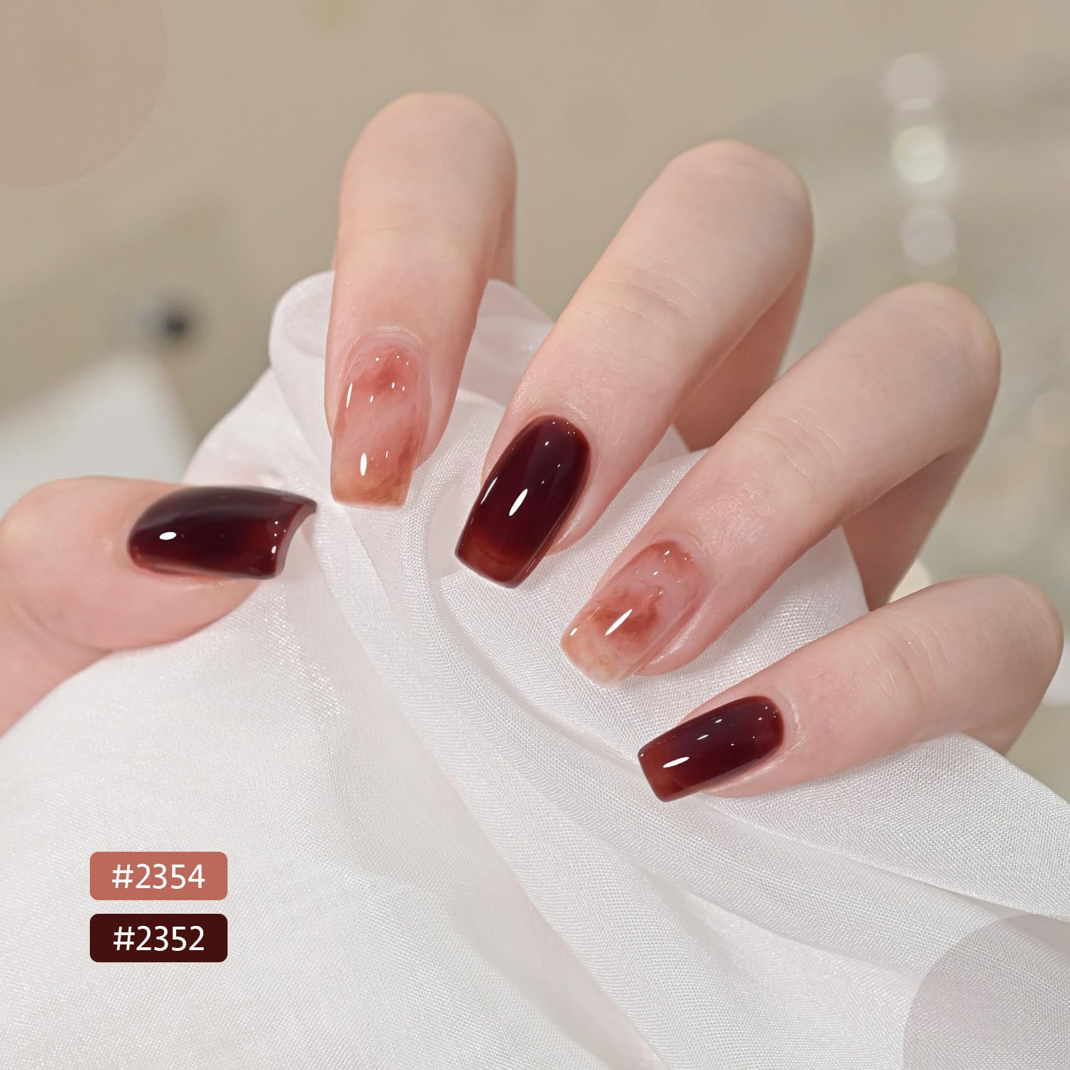 GAOY Jelly Gel Vernis Rose, teinte romantique pour une manucure douce.