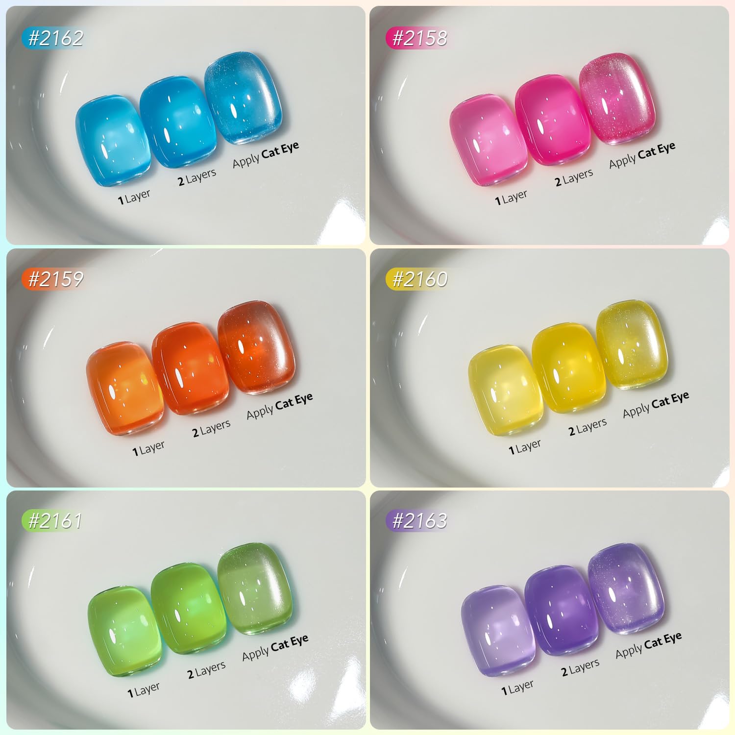GAOY Jelly Neon gel bottle closeup with glossy finish and UV cure.