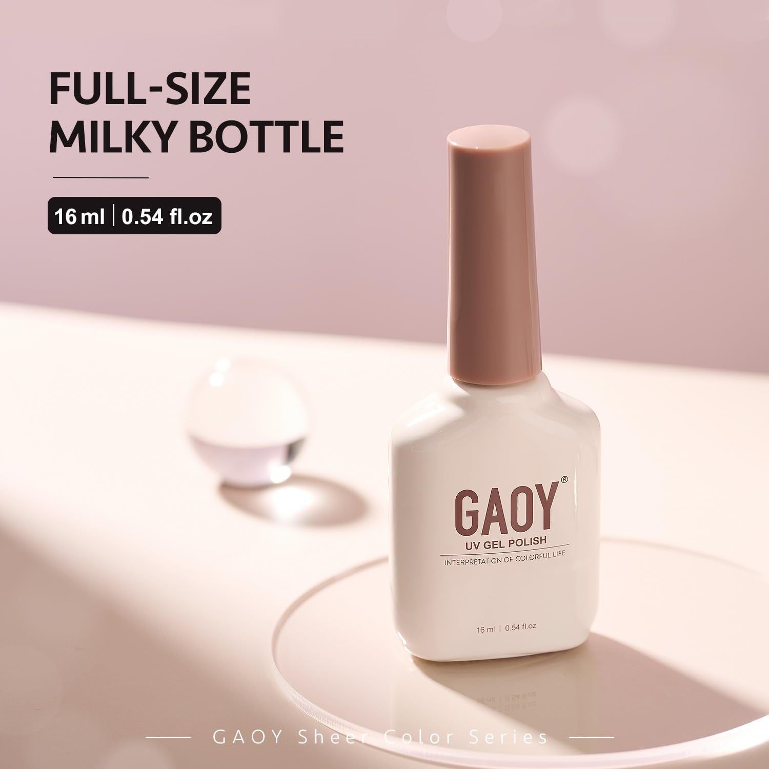 GAOY Jelly Nude Gel – emballage pratique, format 16 ml pour à domicile.