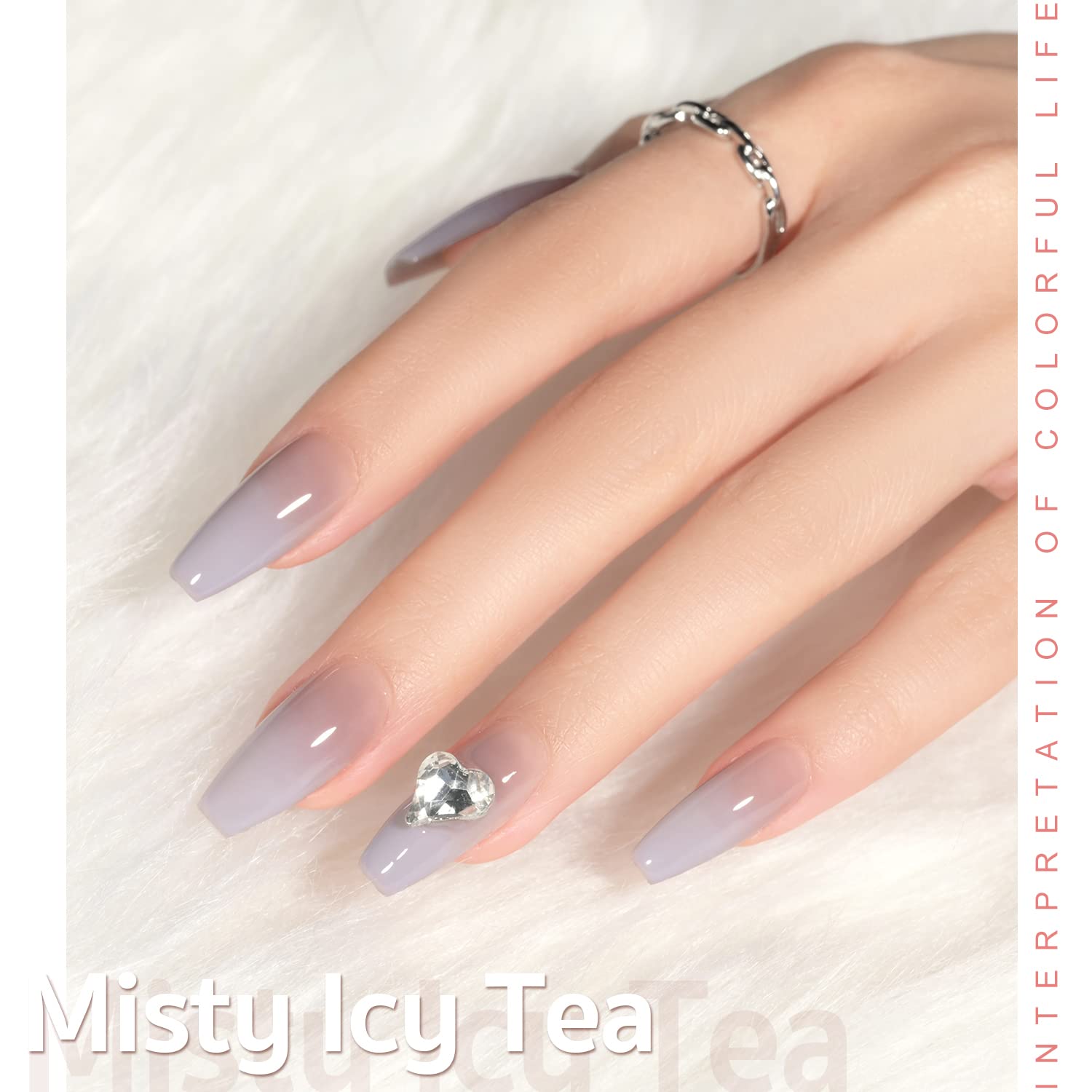 GAOY Jelly Nude – séchage UV rapide en 60 secondes pour un fini efficace.
