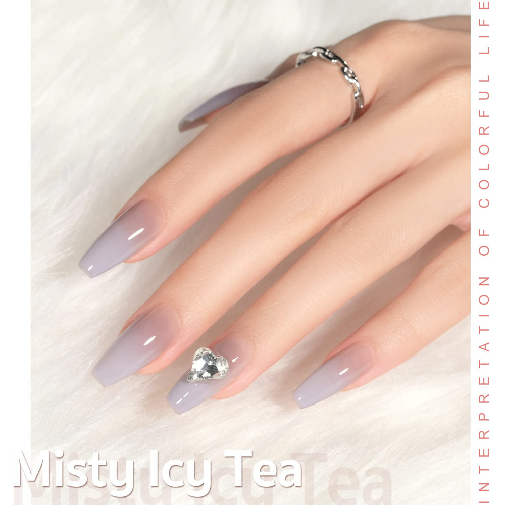 GAOY Jelly Nude – séchage UV rapide en 60 secondes pour un fini efficace.