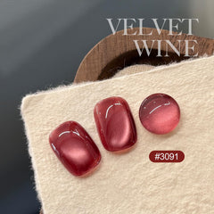 GAOY Jelly Red Cat Eye - aimant inclus pour motifs personnalisés sur les ongles.