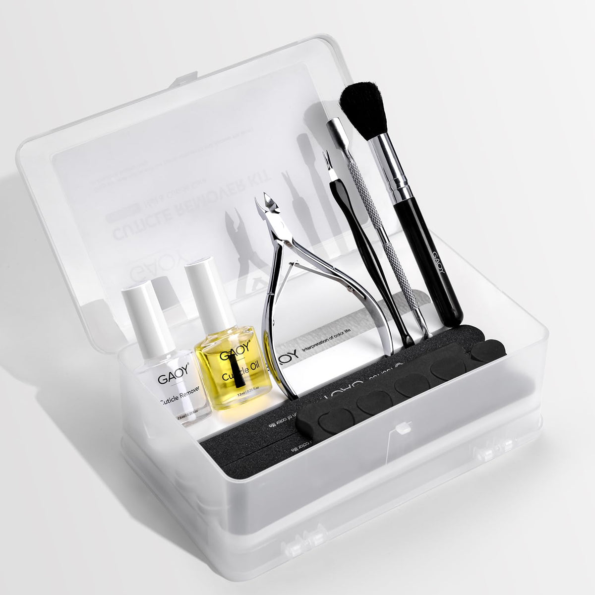 GAOY kit d’enlèvement des cuticules, ensemble complet pour soins à domicile.