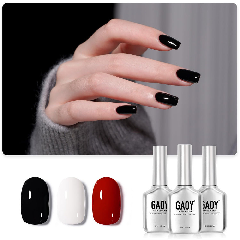 GAOY Kit Vernis Gel ensemble 3 couleurs pour salon maison sans effort
