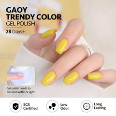 GAOY vernis gel jaune citron pour accents vibrants