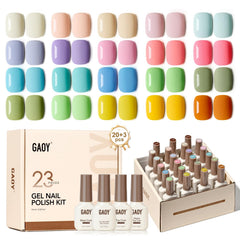 GAOY kit vernis gel pastel macaron pour ongles élégants à domicile